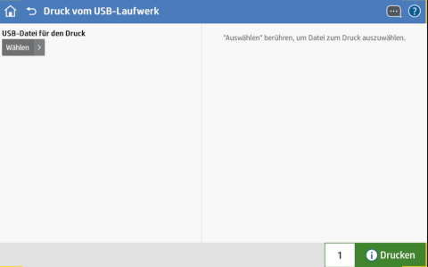 Drucken vom USB-Stick.
