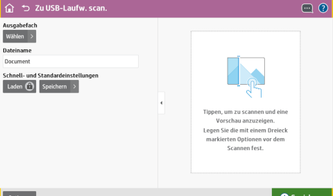 Scannen auf USB-Stick.